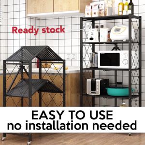 Heavy Duty Powder Coated 5 tier Metal Storage Rack / Shelf / Multipurpose Storeroom / kitchen rack / storeroom rack / business rack