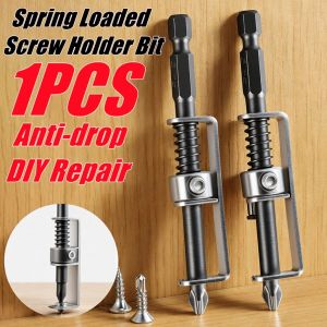BuildCore Spring Loaded Screw Holder Bit Anti-shift Drilling Nails Positioner Screwdriver Bit Retainer Adapter