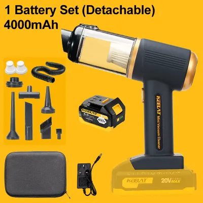 KEELAT Mini Portable Handheld Vacuum Cleaner with Battery 2 in 1 Vacuum & Blower for Car Home and Outdoor Daily Cleaning