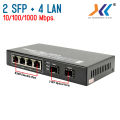 Optical Fiber Optic 8 พอร์ต sfp 2 port lan 4 port Fiber Switch SFP 2 Port + LAN 4 Port / LAN 8 PORT  10/1000 SFP สวิตช์. 