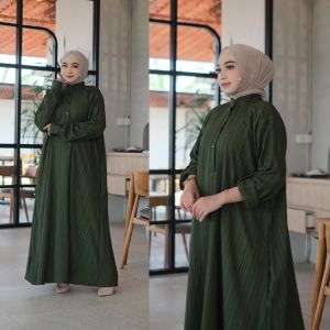 PALAl GAMIS PESTA LADY CRUSH JUMBO / BUSUI KANCING AKTIF 4L FIT LD 130 ELEGAN MODEL Pengajian OOTD