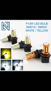 2 PCS Mazda CX-5 Mitsubishi Triton P13W White Yellow DayLight Fog Lamp 12V 24V Super Bright DRL LED Bulb