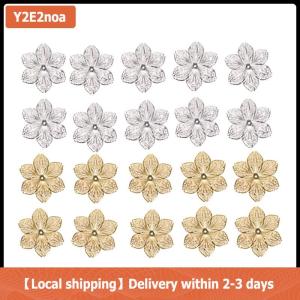 【Local shipping】 50Pcs Set Filigree Flower Crafts Charms Connectors DIY Pendant Jewelry Findings