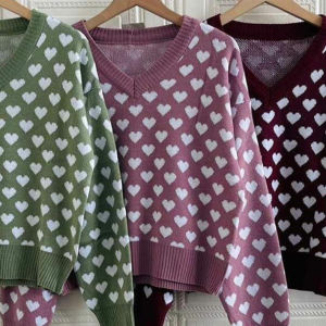 LOVE LOVE CROP SWEATER RAJUT OUTHER WANITA TERBARU