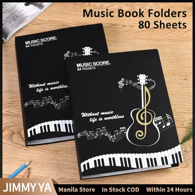 80 Pages A4 Music Score Folder Multi-layer Piano Music Book Folder Waterproof Practice Piano Paper File Storage Organizer