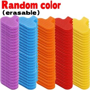50Pcs Cable Labels Reusable Writable Waterproof Self Adhesive Cable Wire Label Tags for Cable Storage Management Fastener Tapes