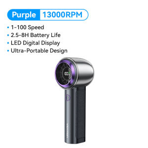 Handheld Fan Portable Fan 100 Level Speed Mini Fan Adjustable Metal Body Digital Display Hand Small USB Cooling Fan