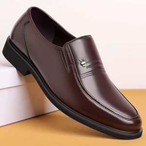 LAMALILI 2024 Leather Shoes For Men Formal Shoes Original Black Shoes Casual Leather Shoes#P69