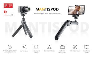 มนติโปด หนังสือตั้งเคลื่อนที่จับแบบ พาโนรามากล้องแอคชั่นแคมเมราไม้เซลฟี่ Vlogging Mantipod ขาตั้งกล้อง Gopro/Insta360
