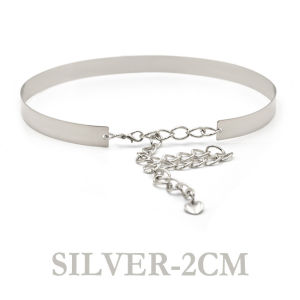 Ikat Pinggang Wanita Gesper Sabuk Rantai Metal Emas Fashion Korea