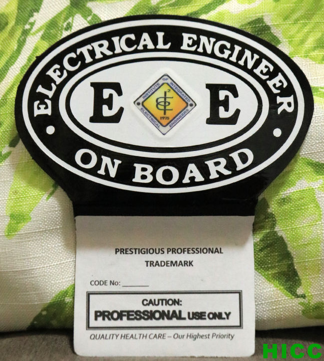 ELECTRICAL ENGINEER CAR EMBLEM (BLACK WHITE) | Lazada PH