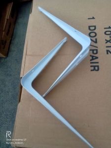 SIKU RAK BESI L PUTIH UK 5X6" INCH 12 x 15 cm / PENYANGGA AMBALAN per 1 PCS