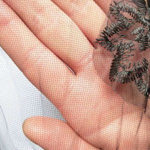 Một lớp phụ nữ cô gái đen mantilla Mạng Che Mặt đám cưới thêu phụ kiện trang trí ren hoa cho