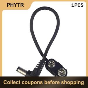 【PHYTR】 Effect Pedal 9V Battery Clip Converter Power Cable Snap Connector For Guitar Effect Pedal Battery Power Supply Adapter