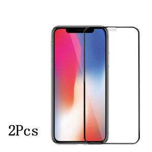 2Pcs 800D HD Black Edge Tempered Glass Film For iPhone 12 11 Pro Max Mini 8 7 6 6S Plus SE 2020 2022 XR X XS Anti Spy Privacy Phone Screen Protector Anti Blue Light Glass Film
