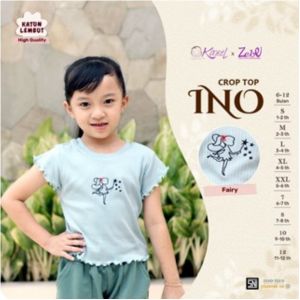 KZL36 KAZEL  CROP TOP ATASAN Kaos CEWEK INO umur 6 BULAN - 12 TAHUN