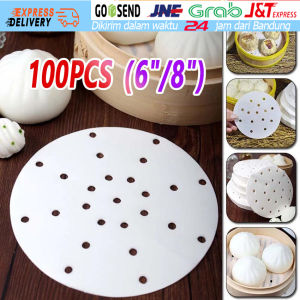 100 Pcs Kertas Alas Kue Tahan Panas Tidak Lengket Untuk Air Fryer Tatakan Kukusan