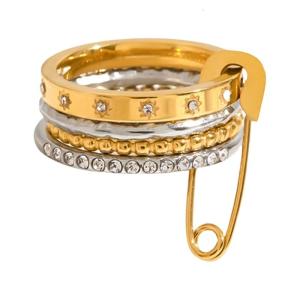 Minimalists Stacking Rings Set 3 Styles Stainless Steel Adjustable Size Portable Everyday Fashion Accessories