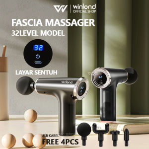 Winland Alat pijat elektrik Massage gun - DEEP TISSUE MUSCLE -HITAM layar sentuh 32 GIGI
