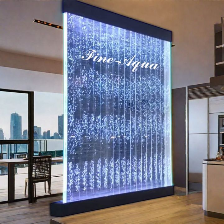 Customize Acrylic Water Bubble Wall Panels Movable LED Light Screens ...