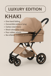 RC-Global Belecoo Baby Stroller Foldable High Landscape Reversible Pram Newborn to Toddler