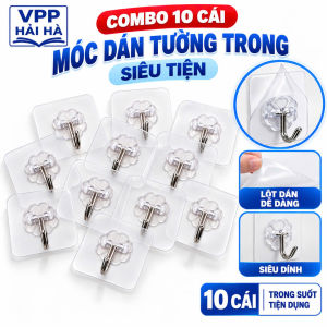COMBO 10 CÁI _ MÓC DÁN TƯỜNG TRONG SUỐT _ HÀNG SIÊU DÍNH