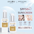 【Beli 1 gratis 1】ONLYOU Sunscreen Cream SPF50+ PA+ 50ml sunscreen kulit berminyak berjerawat Tahan Air dan Tahan Keringat saat musim panas(COD). 