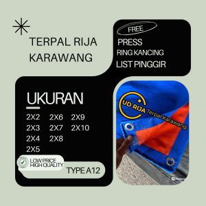 Terpal Tebal A12 Lebar 2 Meter terpal kuat berbagai ukuran 2x10 meter dll