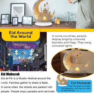 Moon Ornament Home Office Desk Ramadan Festival Holiday Decoration