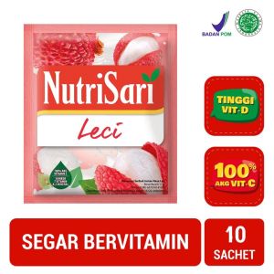 Minuman Serbuk Rasa Buah Nutrisari Renceng Anggur Hijau Apple Blackcurrant Lychee Lemon Tea Blewah Cocopandan Es Kuwud Nipis Cincau Gula Asem Jeju Orange Jeruk Bali Marocco Peras Sweet Madu Mangga Gandaria Markisa Melon Nanas Semangka Sirsak Milky Peach