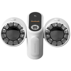 Dual Head Waist Fan Portable Outdoor Working Cooler 3 Speeds Air Conditioner USB Rechargeable for Jobsite Farm Fishing Camping