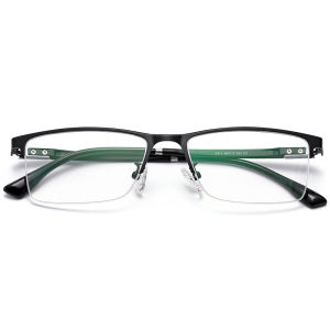 Photochromic Reading Glasses for Men Business Square Metal Half Frame Sunglasses ReadersPresbyopia EyeglassesHyperopia