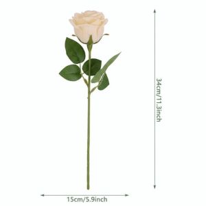 SQMETR 1pc Small Bundle Simulated Rose Bouquet Silk Rose DIY Floral Materials Artificial Flowers High Quality Soft Wedding Bouquet Valentines Day Gift