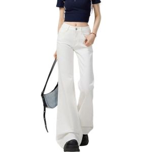 Denim Shorts not Close to the Leg Denim Pants White Microscopic Comfortable and Durable Loose Youth