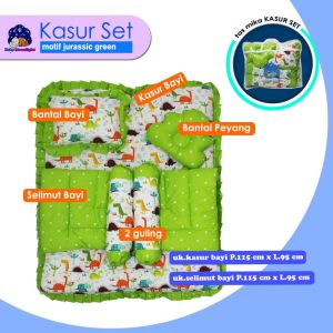 Kasur set bayi (kasur bayi rampleBed cover bayi1 bantal kotak1 bantal peyang2 guling)