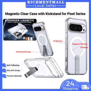 【🔥SG STOCK🔥】RICHMENTMALL Magnetic Clear Phone Case for Google Pixel 10 Pro XL with Kickstand Shockproof Wireless Charging Cover For Google Pixel 10 9 Pro XL Slim Cover