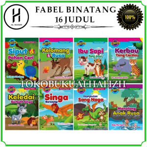 Paket 8 Buku Cerita Dongeng Anak Fabel Bilingual Full Colour Terbaru - Serba Jaya