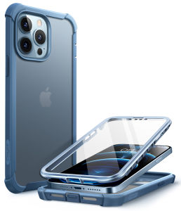 Clayco Forza Case for iPhone 13 Pro Max 6.7 inch 2021 Release Built-in Screen Protector Dual Layer Rugged Cover with Full-Body Soft TPU Bumper