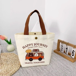 Túi Tote Vải Canvas Gấu Bear Dễ Thương phong cách Hàn Quốc LILA TUIVAIGAU26