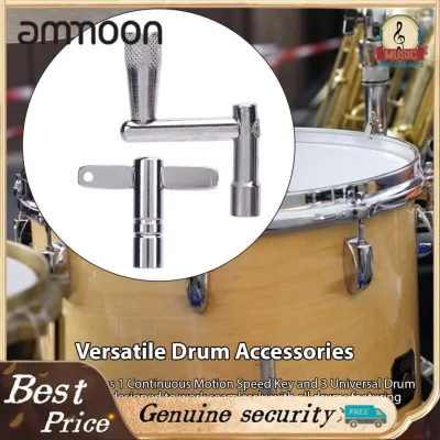 ammoon Drum Keys 3-Pack Universal Drum Tuning Key with 1 Continuous Standard Motion Speed Key Percussion Hardware Tool for Tuning Drums