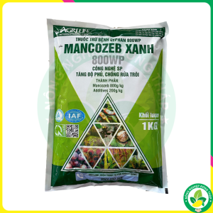 Thuốc Trừ Bệnh BYPHAN 800WP MANCOZEB XANH 800WP Công Nghệ SP Tăng Độ Phủ Chống Rửa Trôi (Gói 1kg)