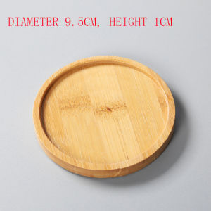 Multi-sizes Bamboo Breakfast Serving Tray Bamboo Coaster Circle Tray Crafted Plain Platter Tea Tray Tableware