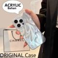 Case HOLOGRAM FEATHER "SILVER" INFINIX NOTE 40 40PRO 4G/5G 30 HOT 50 40 40i 30 30i 30 PLAY Smart 8 8PRO Luxury Softcase Motif Water AURORA Holo Glossy Hardcase Dreamy Shell Phone GLITTER Soft Slikon Silicone Laser Kilap White Back Hard Cover Pelindung Hp. 