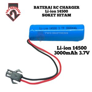 Baterai RC Charger / Baterai Mobil Remot  Li-ion 14500 3000mAh 3.7V Soket Hitam Harga Termurah