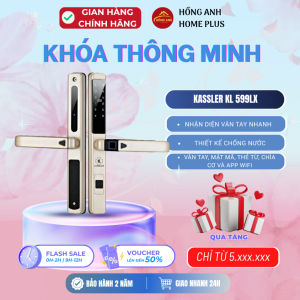 Khóa vân tay cửa nhôm Kassler KL 599LX app wifi chống nước chống mưa bảo mật cao cấp chính hãng