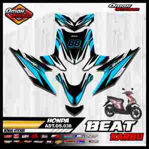 Striping Decal BEAT KARBU. Sticker Striping Lis Variasi Full Body BEAT KARBU DESIGN. ADT. 036