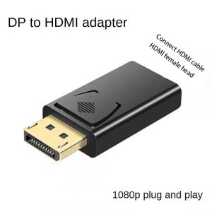 Kebidumei DP to HDMI-Compatible Adapter DP Male to Female HDMI-Compatible Video Audio Cable HD 4K 1080P for PC TV Laptop