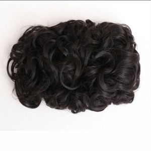 HUNIU Invisible High quality Vintage Chinese Ancient Lady Cosplay Women Female Synthetic Hair Extensions High Temperature Fiber Messy Big Hair Bun Retro Fake Hair Bun Curly Chignon Bride Hairpiece