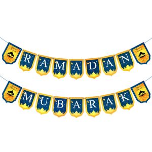 Banner Set  Ramadhan Eid Mubarak Dekorasi Puasa Lebaran Idul Fitri