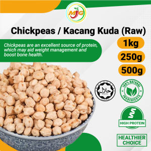 Ez Bizy Chickpea Unsalted / Kacang Kuda Mentah ( RAW ) - 1kg/500g/250g Nuts Kacang Putih Kacang Kuda Mentah 鹰嘴豆 烤鹰嘴豆